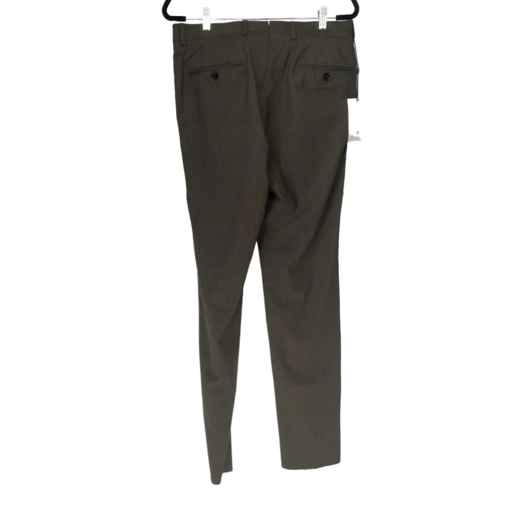 Ted Baker London Endurance Jerome Men’s Flat Front Wool Dress Pants Brown 30R‎